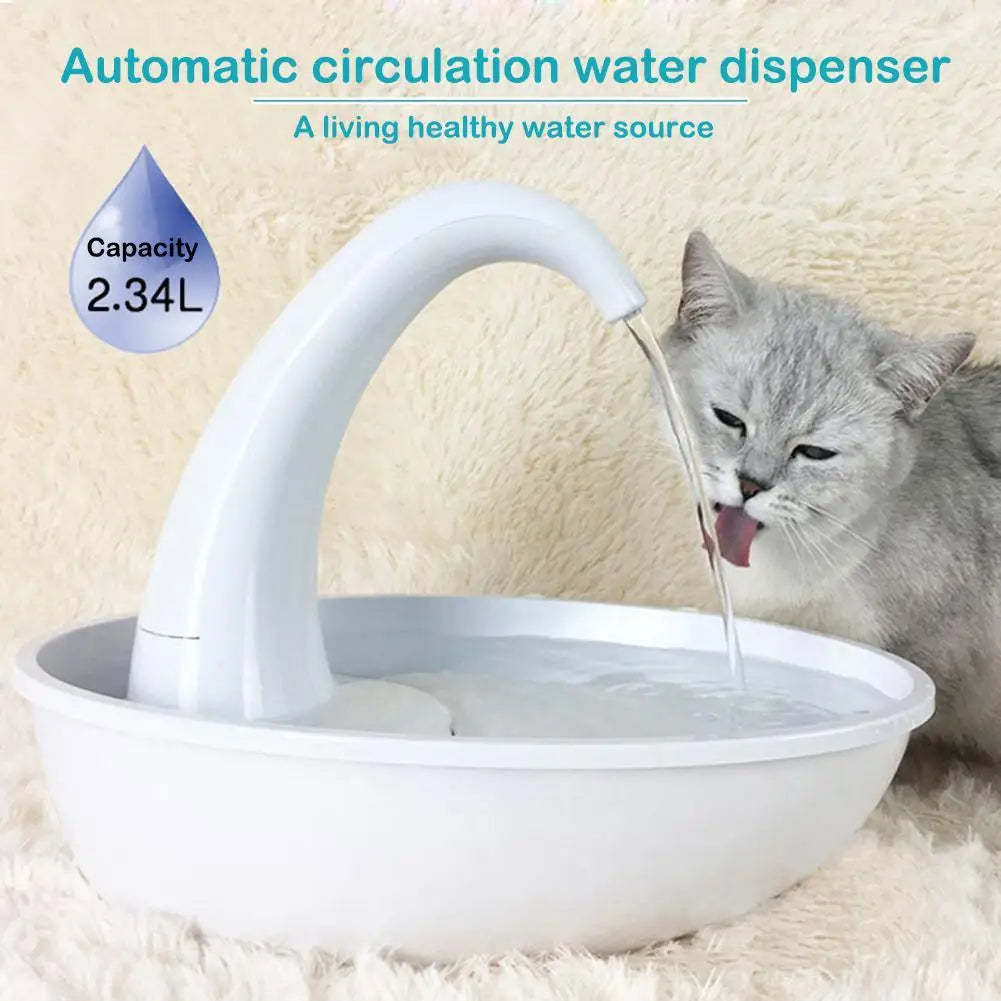 Swan Shaped Cat Water Fountain